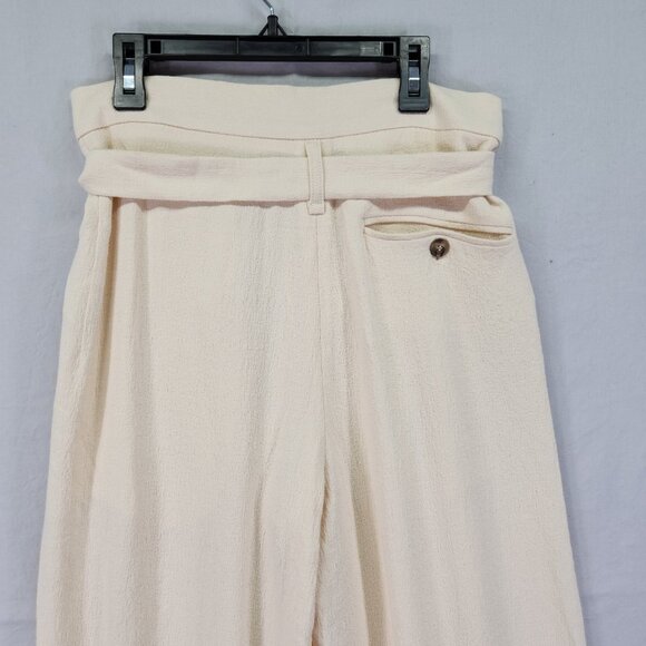 Jonathan Simkhai Emiko Wool Pant Size 0 Wide Leg Paperbag Waist Belted Pleated - Picture 11 of 15